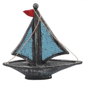 Ev yelkenli tekne dekoru vintage deniz dekorasyon çubuğu kahve dükkanı pos pervane için dekoratif figürinler