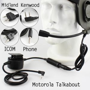 Aksesuarlar Taktik TCI PPT Kulaklık Radyosu Motorola Midland için Kablolu Interphe Walkie Talkie konuşmaya itin