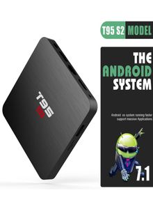 T95 S2 Android TV Kutusu 2G 16G Amlogic S905W Quad Core 3D 4K Akış Meida Player 24G WiFi Akıllı Kutu GB 8GB2350636