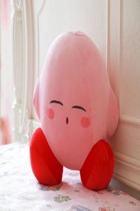 Büyük boy 43cm Kirby Pembe Kirby Peluş Oyuncak Yumuşak Dolgulu Peluş Yastık Bebek Karikatür Yastık Girl039S Hediye5307533