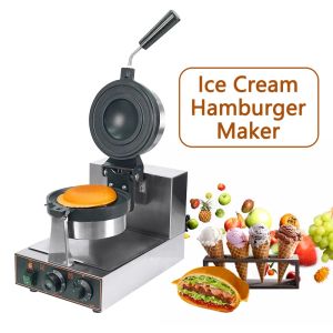 Shavers UFO Hamburger Cake Maker Burger Machine Электрическая мороженое вафельная машина 110 В Gelato Panini Press Semlor Paczki Krapfen Baker