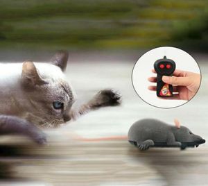 Cat Toys Pets Kediler Kablosuz Uzaktan Kumanda Fare Elektronik RC Fareler Çocuklar için