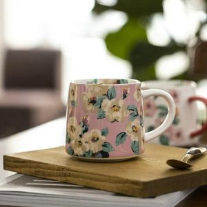 Кружки Jingdezhen Creative American Handy Ceramic Tea Cup Pastoral Mug Gift Oat