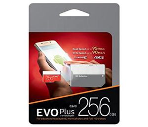 Класс 10 Black Evo Plus 95MBS 64GB 128GB 256GB Flash Memory TF Card для Galaxy S3 S4 S5 Примечание Mini Tab Tab Dhl 9241134