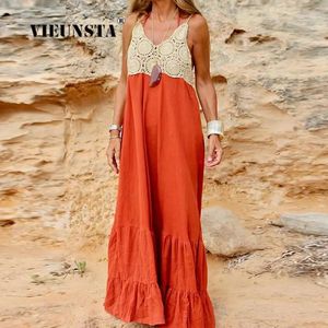 Yaz Seaside Beach Tatil Bohemia Etek Kadınlar İki Parça Set Moda Gevşek Halter Hollow Out Nakış Tank Top Elbiseler Takımlar 240403