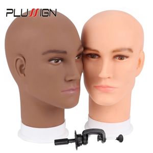 Plussign Wig Mannequin Model Head Head Foam Hair Hare Hare Hare Dewelry Display Hats стоят коричневые/бежевый манекен Manikin Model Model 240403