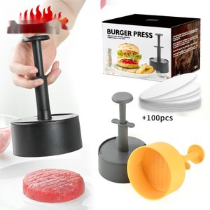 Et Kümes hayvanları aletleri hamburger basın burger patty yapıcı abs plastik domuz eti börekleri ızgara ızgara aracı için manuel kalıp xjy43