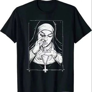 Uyuşturucu Alın Nun Baskı T-Shirt Harajuku Y2K Kısa Kollu T-Shirt Yaz Büyük Boy Erkekler Tişörtlü Kadınlar Tee Hip Sokağı Top 240409