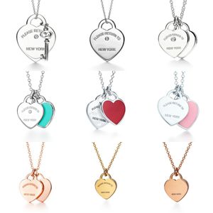 Новое дизайнерское ожерелье любви в форме сердца в форме сердца ожерелье для модных украшений для золотых серебряных серьгов.