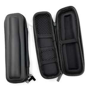 Siyah deri fermuar kasası sigara aksesuarları mini ince kasa küçük ego taşıma çantası kalem için taşıma çantası