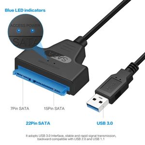 2024 Easy Drive Line Высокоскоростной USB 30 SATA к USB-адаптерному кабелю для 25-дюймового жесткого диска SSD с системами Windows Mac и Linux для