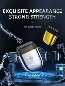 Стволы Kemei Mini Rotary Shaver Portable Electric Razor для мужчин USB.