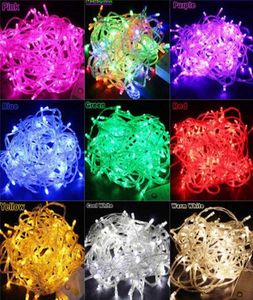 10m 100LEDS LED LED Strings Night Light com useu plugue AC220110V 9 Colors Festoon Lâmpadas à prova d'água Luzes ao ar livre Garland Party6924653