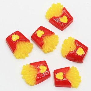 Dekoratif figürinler 100/50pcs Reçine satar düz patates çip kurabiye cabochon kızlar için düz geri kızlar saç yay merkezi yapım erkek el sanatları DIY