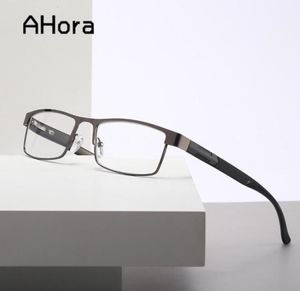 Солнцезащитные очки Ahora Anti Blue Light Bloging Men Metal Optical Optical Glinses Lenses Diopter100 150 200 250 300 350 407121122