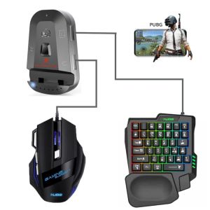 Gamepads pubg mobil denetleyici gamepad usb oyun klavye fare dönüştürücü 4.2 iOS için Android için BluetoothCompatable adaptörü