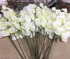 20pcslot Whole White Orchid ramificações Artificial Flowers for Wedding Party Decoration Orchids Cheap Flowers1437944