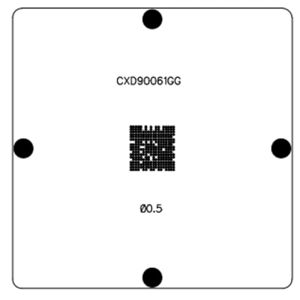 Аксессуары Прямое отопление 80*80 90*90 мм трафарет для CXD90061 CXD90061GG 0,5 мм игровой консоли дисплей CPU CPU Шаблон трафаретный шаблон