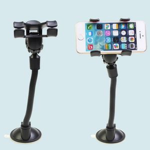 2024 360 Gire o suporte para o windshield do portador do carro de carro 360 Suporte para iPhone 12 13 Pro XS XR Phone Stand Mount Long Brand Clip - para carro