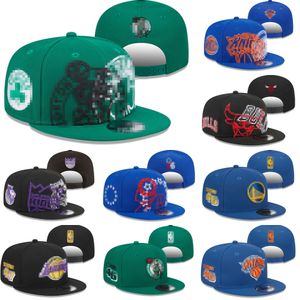 Spor topu kapağı ayarlanabilir snapback takılmış örme takım basketbol şapkaları zirve tam boy spor takımı spor takılmış kapaklar