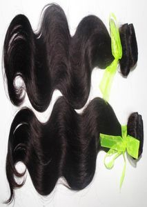 Прекрасная переплетение волны индийского храма человеческие волосы 3pcs лот натуральный темный цвет 8082991