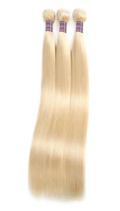 En çok satan Brezilya saç 613 ipeksi düz saç sarışın demetler 4pcs renk iyi 10a Malezya Perulu Bakire İnsan Saç Extensi4303201
