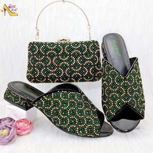 Отсуть обувь Элегантная женская мода зеленые сандалии высокие каблуки, установленные в Нигерии и Африке, брак, рыба, рыба, рыба