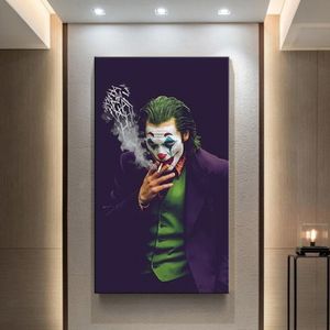 The Joker Smoking Poster klassische Filmplakate Comics Wandkunst Leinwand Drucke Joaquin Porträtmalerei Wandbilder für Wohnzimmer Wohnkultur