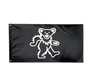 Minnettar Dead Bear Flag 3 x 5 Ayak Dekoratif 100D Polyester Kapalı Açık Dökme Dekorasyon Bayrağı Pirinç Grometler 1403907