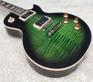 Новый Ultimate Custom Slash Guitar Green Anaconda Burst 1959 R9 VOS Электрогитарный толстый жир тигровой пламя кленовый топ Creamguard Chines9623079