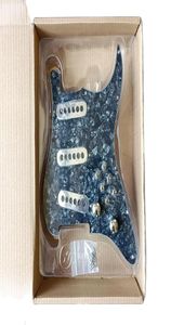 Güncellenmiş önceden kurulmuş SSS Pickguard Silver Burns BM Özel Gitar Kaynak Kablo Demeti 1 Set8064849