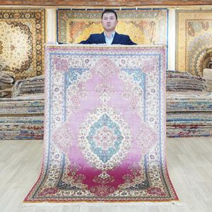 Carpetes 4'x6 'Tradicional Red Room Red Carpet Vantagem Mão Rugs persas com nó (YL0119A)