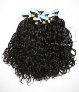 VMAE Virgin Natural Tape in Human Hair Extension 100g Afro Kinky Curly Body Water Wave Deep Straight 3B 3C 4B 4C3865389
