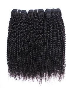 Doğal renk 3 demet Afro Kinky Kıvırcık Remy Hint İnsan Saç Dokuma 1026 inç Bağlantı NO AT4204751