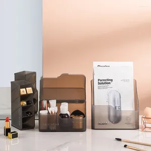 Ящики для хранения пластиковая макияжная коробка набор настольных ювелирных изделий для ванной комнаты косметический органайзер Sundries Container