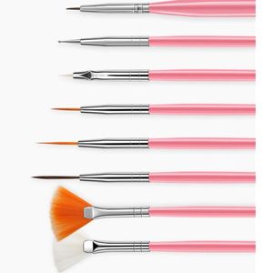 Tırnak fırçası 15 adet tırnak sanatı akrilik UV jel tasarım fırçası set boyama kalem uçları araçları kit7260471