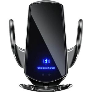 Q3 Smart Sensor Car Phone Беспроводное зарядное устройство 15 Вт быстро зарядка автомобильного телефона для iPhone 15 14 13 12 11 Plus Pro Max и All Qi включает Android Smarphone