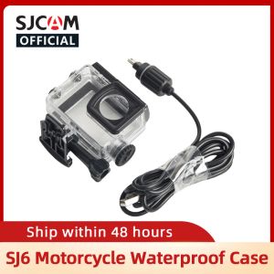 Kameralar Sjcam SJ6 Motosiklet Su Geçirmez Kasa Konutu SJCAM SJ6 için USB Kablosu Bacaklı Aksiyon Kamerası