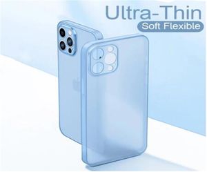 Для iPhone PP Matte Complone Case 03mm Ultra Thin Slim Transparent Grosted Guble Cover 14 13 12 Mini 11 Pro Max x XS x6330150