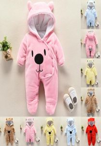 Yeni doğan sürenler kış kalın sıcak bebek kızlar romper tulum giyim bebek Bebe Karikatür Kıyafetleri Noel kıyafetleri için Snowsuit9581738