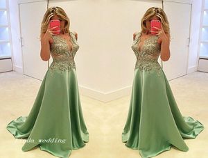 Yüksek kaliteli bir çizgi kireç yeşil gece elbise seksi özel yapmak saten aplike uzun resmi özel gün elbise parti elbisesi artı si9715029