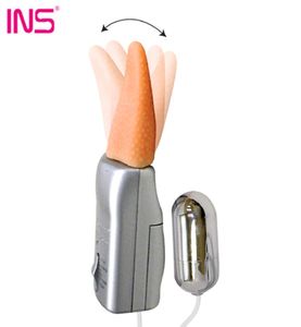 INS Silicone Licking Toy Clitoris стимулятор языка вибратор с мини -пули Vibeclitoral Viblitoral Oral Sex Toys для женщин S19708509459