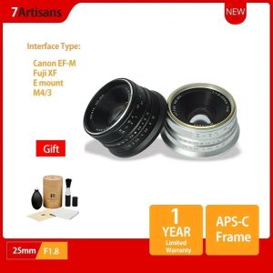 Accessori 7artisan 25mm f1.8 LENS PRIMA per Sony E Mount/Fujifilm/Canon EOSM Mout Micro 4/3 telecamere A7ii A7R Spedizione gratuita