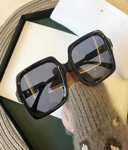 Солнцезащитные очки модные винтажные квадраты Big Frame Women 2021 Дизайнерские солнцезащитные очки