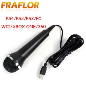 Микрофоны Портативный универсальный караокевый микрофон для PS4 PS3 для Xbox One 360 PC Games USB -микрофон видеоигр USB Microphone Handheld Wired
