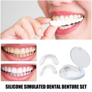 Mükemmel Uyum Diş Beyazlatıcı Sahte Diş Kapağı Snap Cap Silikon Üst Diş Çenesi Protezi Yanlış Diş Kaplamalı Kendi Kendinden Güvence Gülümseme 240412
