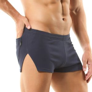 Pantolon erkekler şort yaz spor spor fitness pantolon gövde pamuk nefes alabilen seksi boksörler ev giyim jogger şort erkek gevşek eşofman