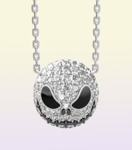 Nightmare Before Christmas Skeleton Necklace Crystas Crystals Women Women Witch Collace Gioielli gotici gotici interi J121873751525642