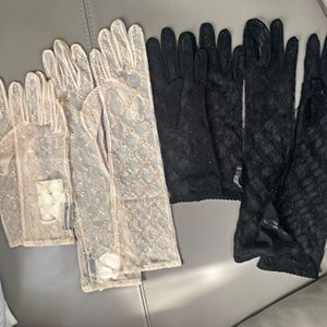 Klasik Sonbahar/Yaz Eldivenleri Kadın Dantelli Mesh Nefes Alabilir Siyah Güneş Koruyucu Beş Finger Uzun ve Kısa Eldivenler