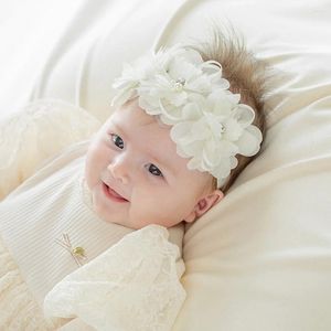 Saç Aksesuarları Çiçek Baş Bandı Bebek Bebek Bebek Vaftiz Saç Bandı Doğum Günü
